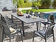 HESPERIDE - Table extensible rectangulaire alu Graphite Pavane - 8/12 places - Hespéride - vignette