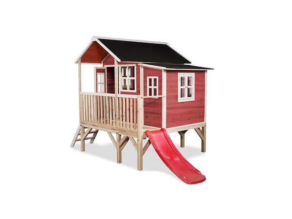 EXIT TOYS - Maisonnette en bois pour enfants Loft 350 Rouge - Exit Toys - large