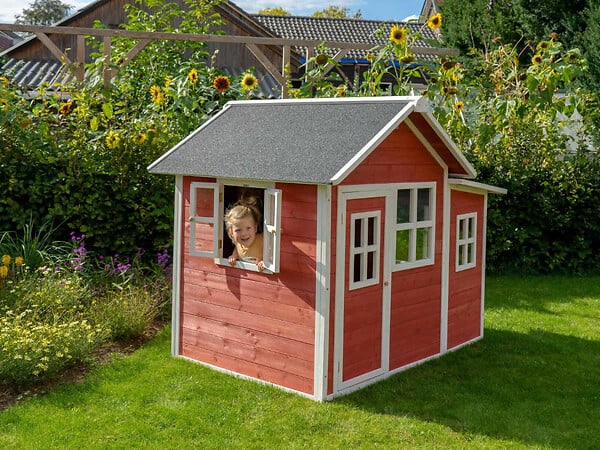 EXIT TOYS - Maisonnette en bois pour enfants Loft 150 Rouge - Exit Toys - large