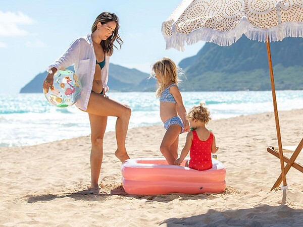 INTEX - Piscine gonflable carrée Saumon - Intex - large