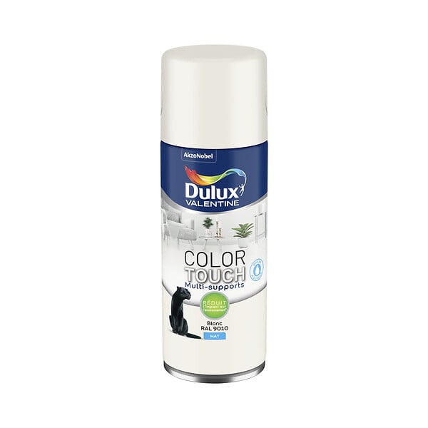 DULUX VALENTINE - Bombe de peinture Dulux Valentine Color Touch - Blanc - 400ml - large