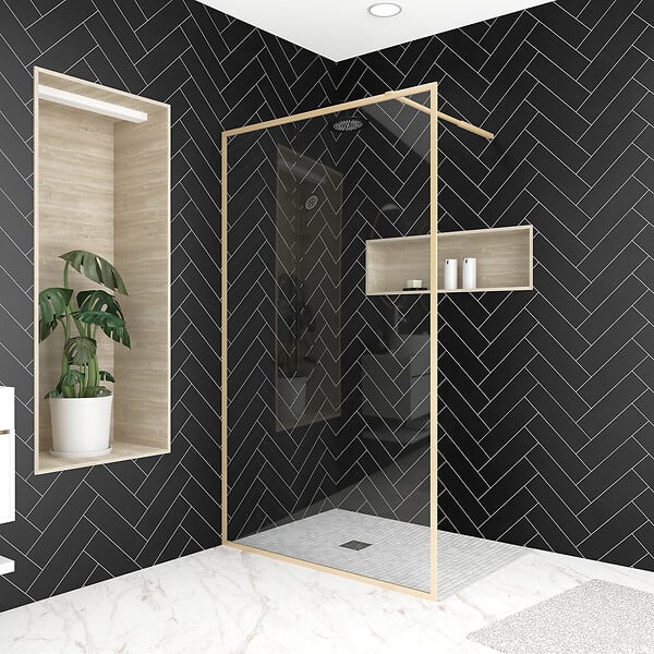 AURLANE - Paroi de douche AURLANE Golden Edge 120x200cm - large