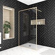 AURLANE - Paroi de douche AURLANE Golden Edge 120x200cm - vignette