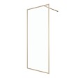 AURLANE - Paroi de douche AURLANE Golden Edge - Or brossé - 90x200cm - vignette