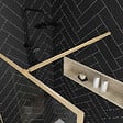 AURLANE - Paroi de douche AURLANE Golden Edge 100x200cm - vignette