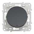 SCHNEIDER ELECTRIC - Interrupteur va-et-vient lumineux Odace - Anthracite - 10A - vignette