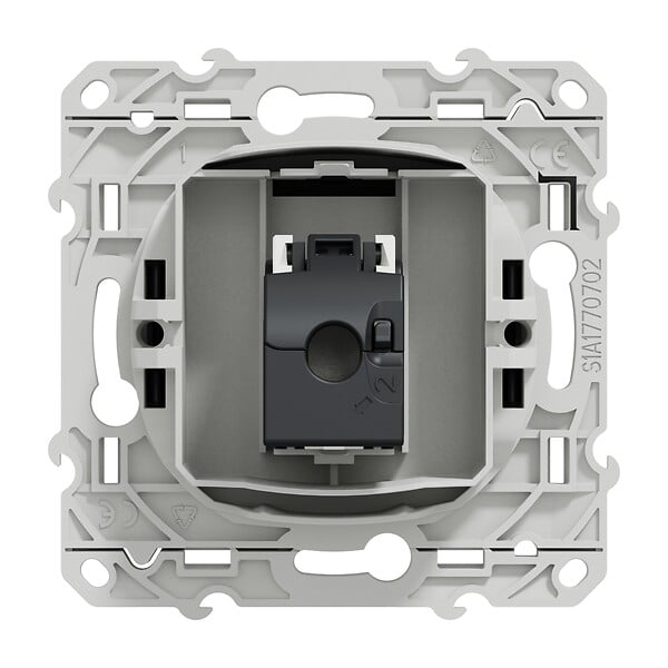 SCHNEIDER ELECTRIC - Odace, prise RJ45 Anthracite, grade 3 cat. 6 STP, à vis - large
