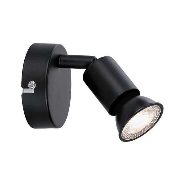 PAULMANN - Spot mural Carolina orientable GU10 noir mat 10W - large