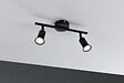 PAULMANN - Spots muraux orientables Carolina 2x10W GU10 Noir mat - vignette