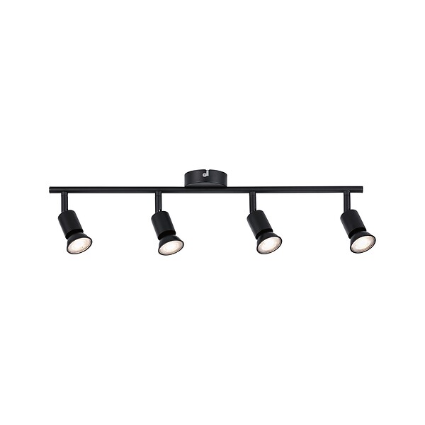 PAULMANN - Spots encastrés Carolina - Métal Noir mat - 4x10W GU10 - large