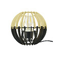 C-CREATION - Lampe à poser en peuplier - Coblence - Noir et naturel - E27 - vignette