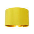 C-CREATION - Suspension velours jaune - intérieur doré - E27 60W - vignette