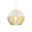 C-CREATION - Suspension coblence en peuplier - Naturel et blanc - vignette