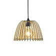 C-CREATION - Suspension Satone - Bois de peuplier - Naturel - Culot E27 - vignette