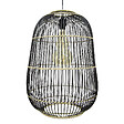 C-CREATION - Suspension en rotin Latie Noir - Diam.46cm - vignette