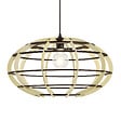 C-CREATION - Suspension Sitane - Bois naturel et noir - Diam.50cm - vignette