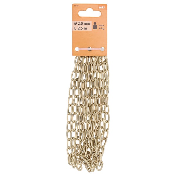 SUKI - Chaîne ovale déco acier laitonné - L.2,5m - large