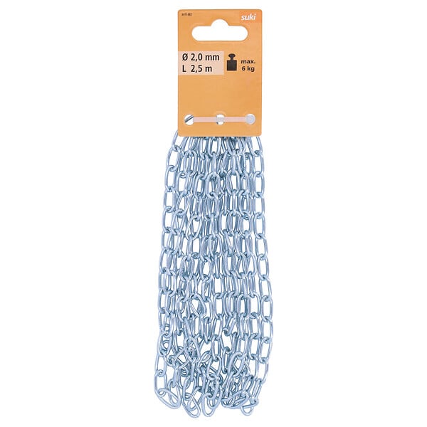 SUKI - chaine ovale deco acier zingué 2.7mm 2.5m - large