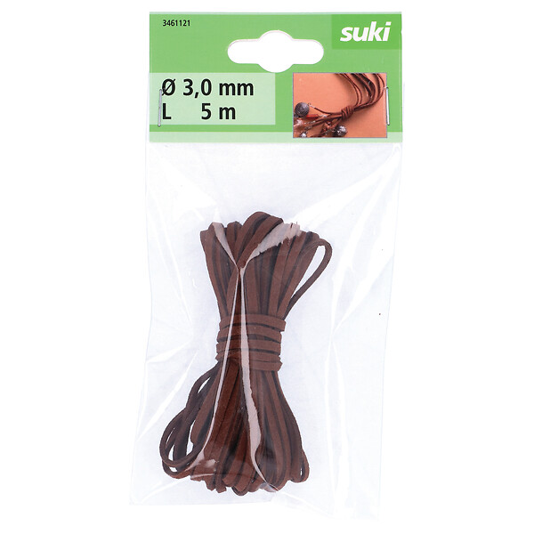 SUKI - Corde simili cuir café - Diam.3mmx5m - large
