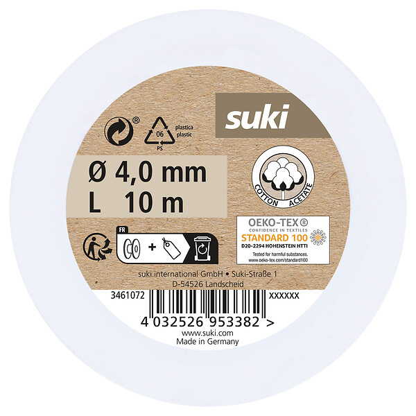 SUKI - Corde en coton - Rouge - Diam.4mmxL.10m - large