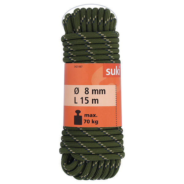 SUKI - Corde fun camping - Kaki - 8mm - 15 m - large