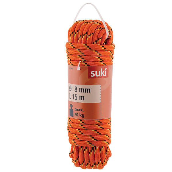 SUKI - corde fun polypropylène orange / noir / jaune 8mm 15m - large