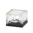 GALIX - Lampe solaire cube glacé verre - LED blanche - 7x7x5cm - vignette