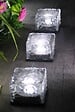 GALIX - Lampe solaire cube glacé verre - LED blanche - 7x7x5cm - vignette