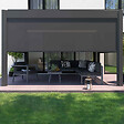 OVIALA - Pergola bioclimatique autoportée motorisée éclairée 3x4m et 3 stores - Kavala - vignette
