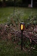 GALIX - Torche solaire en résine 12 LED ambrée vacillantes Ø 7,3cm H47cm - vignette