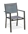 DCB GARDEN - Fauteuil de jardin empilable alu et toile plastifiéee - TOLEDE - vignette