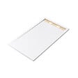 AURLANE - Receveur en acrylique Blanc Effet Pierre 80x140x5 cm + Grilles Linéaires Chrome et Or Brossé - MOON - vignette