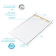 AURLANE - Receveur en acrylique Blanc Effet Pierre 80x140x5 cm + Grilles Linéaires Chrome et Or Brossé - MOON - vignette