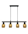 C-CREATION - Suspension grillage métal Nautil Noir cuivré - Douille E27 - vignette