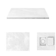 AURLANE - Receveur à poser en materiaux composite SMC - Finition ardoise blanc mat - 80x100 cm - ROCK 2 WHITE - vignette