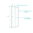 AURLANE - Porte de douche coulissante blanc 120x185cm - extensible - WHITY slide 120 - vignette