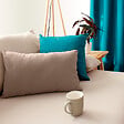 C MA DECO - Coussin déhoussable 40x40cm coloris bleu canard - vignette