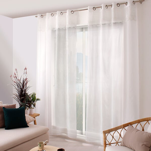 C MA DECO - Voilage MASSALA 140x240cm blanc - large