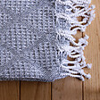 C MA DECO - Plaid DUNE effet tricot - Gris clair - 130x160cm - vignette