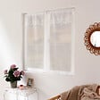 C MA DECO - Voilage aspect lin en paire - Blanc - 2x90cm - vignette