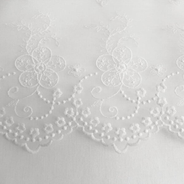 C MA DECO - Voilage aspect lin en paire - Blanc - 2x90cm - large