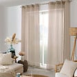 C MA DECO - Voilage MAYA aspect lin 140x240cm vison - vignette