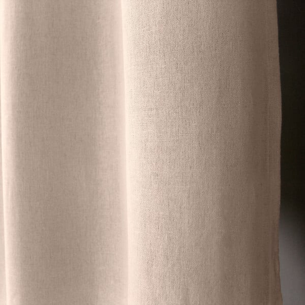 C MA DECO - Rideau en coton recyclé - Œillets - Naturel - 140x240cm - large