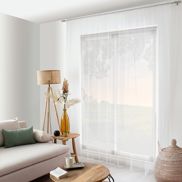 C MA DECO - Voilage moustiquaire MOUSTIK - Blanc - H.240xL.140cm - large