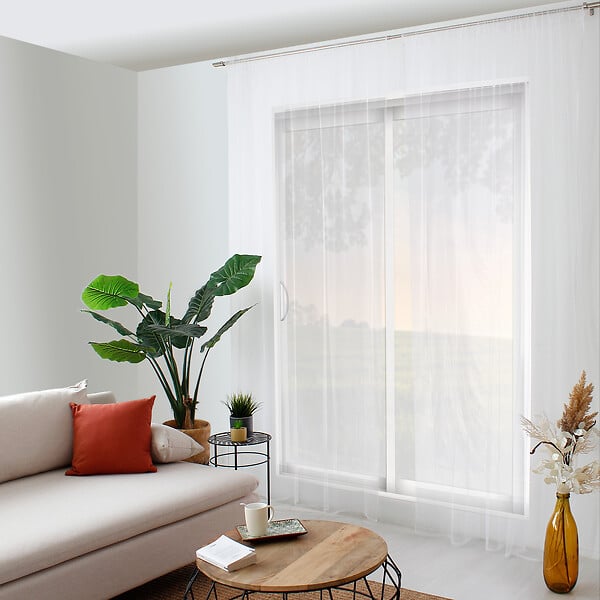 C MA DECO - Voilage moustiquaire MOUSTIK - Blanc - H.240xL.140cm - large