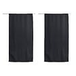 C MA DECO - Vitrage occultant passe tringle - Gris foncé - 60x120cm - vignette