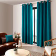 C MA DECO - Rideau occultant 8 œillets - Bleu canard - 140x240cm - vignette