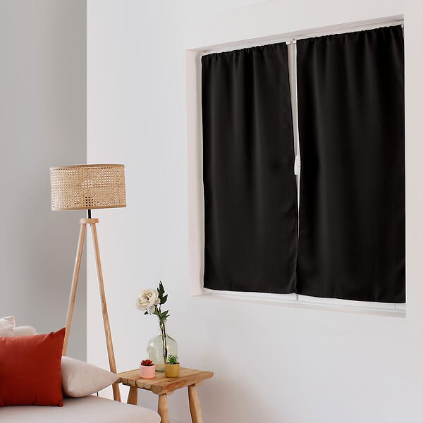 C MA DECO - Vitrage occultant passe tringle - Noir - 60x120cm - large