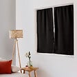 C MA DECO - Vitrage occultant passe tringle - Noir - 60x120cm - vignette