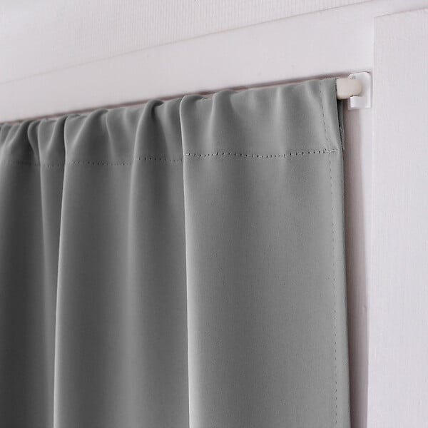 C MA DECO - Rideau occultant porte avec passe-tringle - Gris - 90x210cm - large